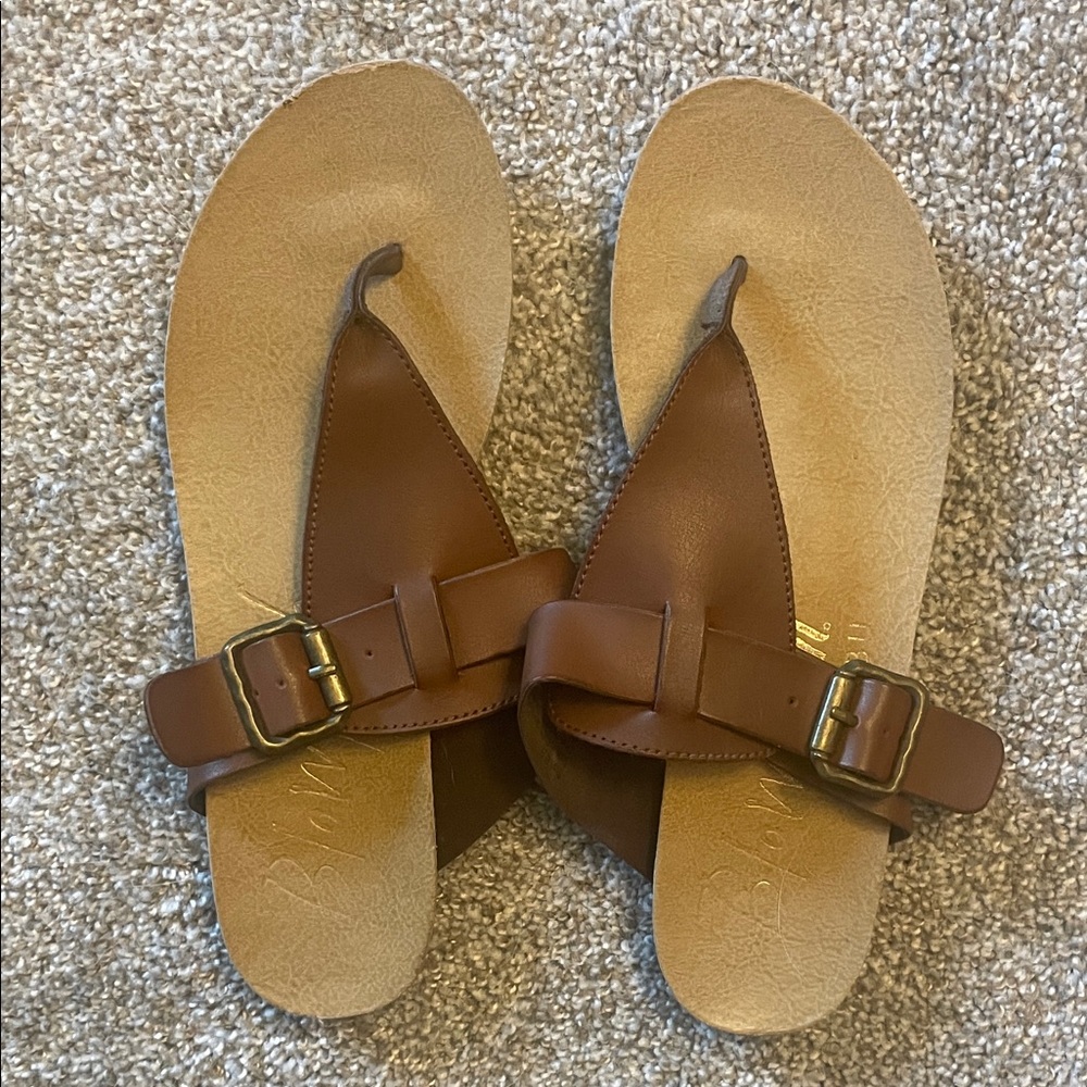 Blowfish Brown Buckle Sandals